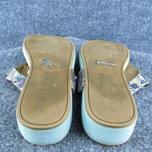 Yellowbox Karlie Women Thong Sandal Shoes Silver Synthetic Size 7.5 Medium - Picture 9 of 10